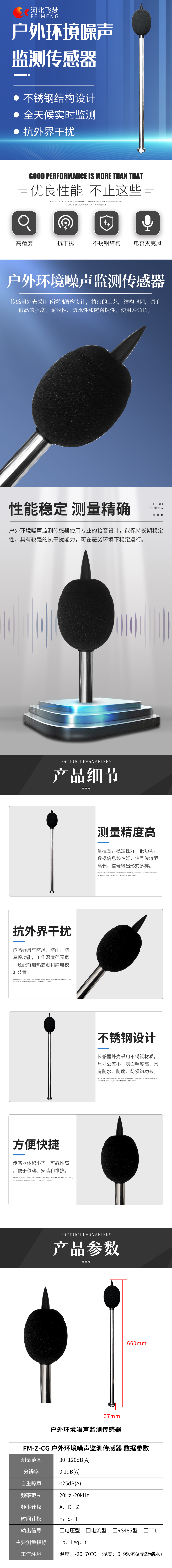 戶外環境噪聲監測傳感器